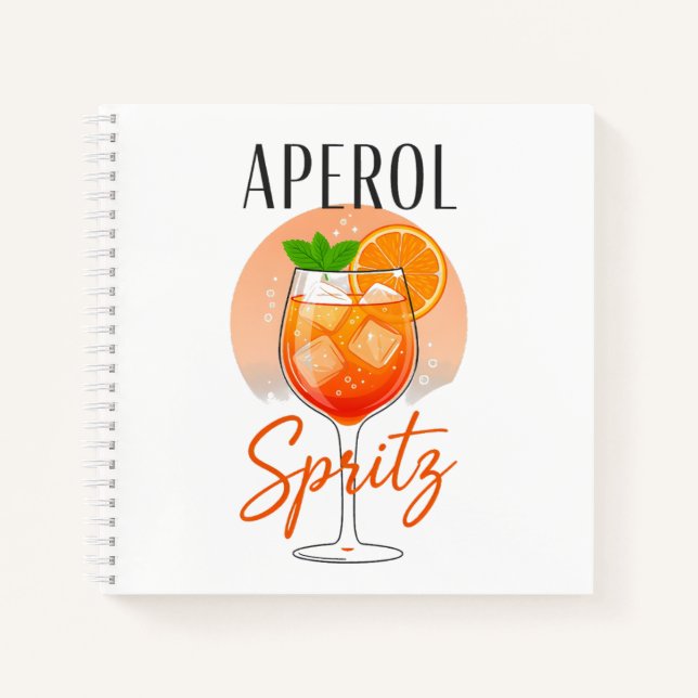 Cuaderno Diseño de cóctel Aperol Spritz (Anverso)