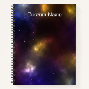 Cuaderno Diseño de constelaciones de espacio cósmico abstra