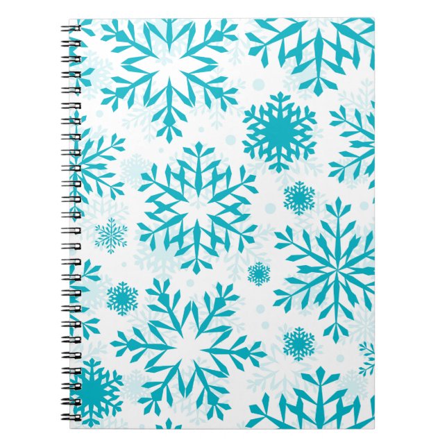 Cuaderno Diseño de copo de nieve elegante – Vacaciones de i (Frente)