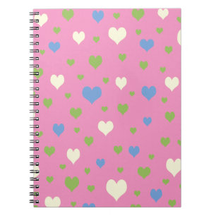 Cuaderno Diseño de corazones coloridos