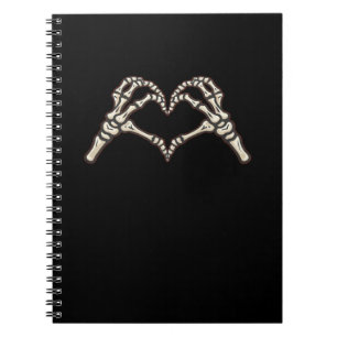 Cuaderno Diseño de Corazones de Mano de Esqueleto