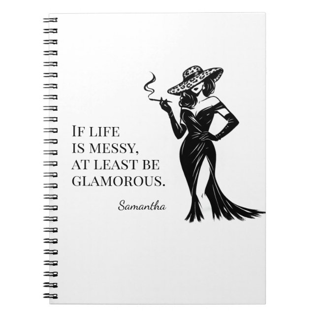 Cuaderno Diseño de cotización de estilo glam personalizado (Frente)