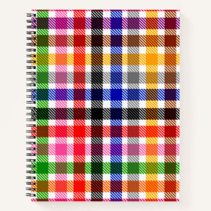 Cuaderno Diseño de Cuadro Escocés de Cuadros de Tafetán Col