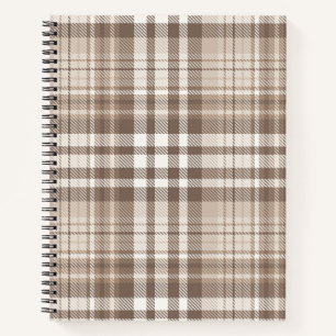 Cuaderno Diseño de cuadros escoceses en tono tierra neutro