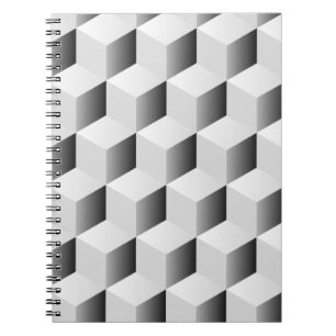 Cuaderno Diseño de cubo de fondo isométrico
