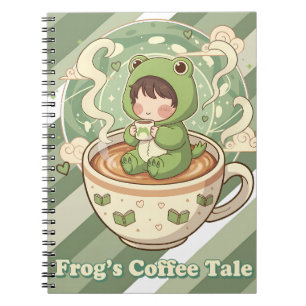 Cuaderno Diseño de Cuento de Café de Rana Bonita