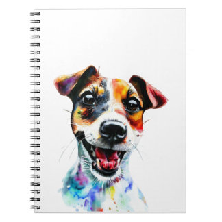 Cuaderno Diseño de Cute Paws Colorful Jack Russell Terrier