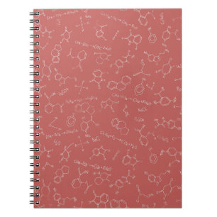 Cuaderno Diseño de diagrama de química rosa oscuro