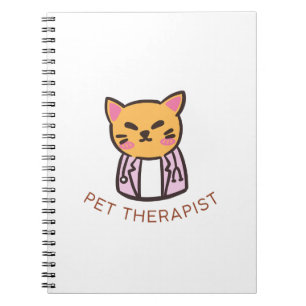 Cuaderno Diseño de dibujos animados de terapeuta de mascota
