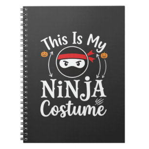 Cuaderno Diseño de disfraz de ninja divertido para Hallowee