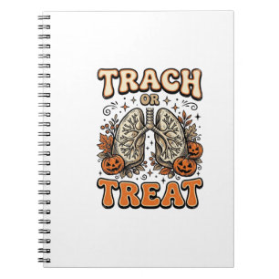Cuaderno Diseño de enfermera de Halloween de traqueostomía
