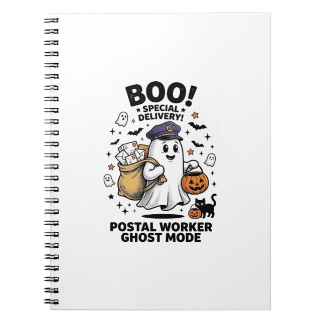 Cuaderno Diseño de entrega de Halloween en modo fantasma pa (Frente)