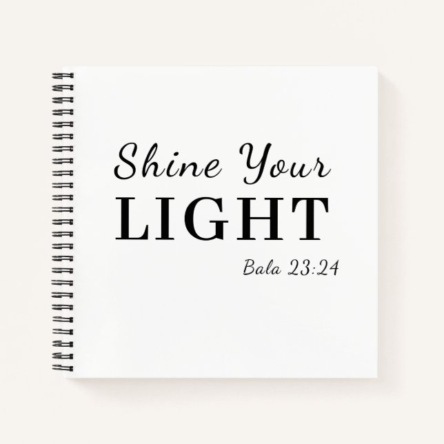 Cuaderno Diseño de Escrituras Cristianas Sé la Luz (Anverso)