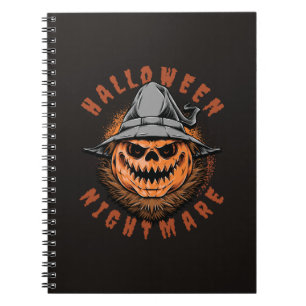 Cuaderno Diseño de espantapájaros de calabaza de Halloween