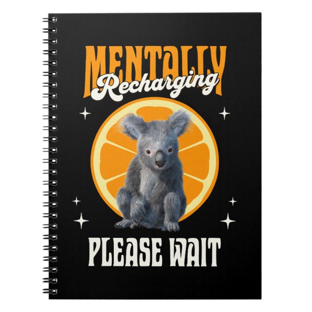 Cuaderno Diseño de estado de ánimo introvertido de koala re (Frente)