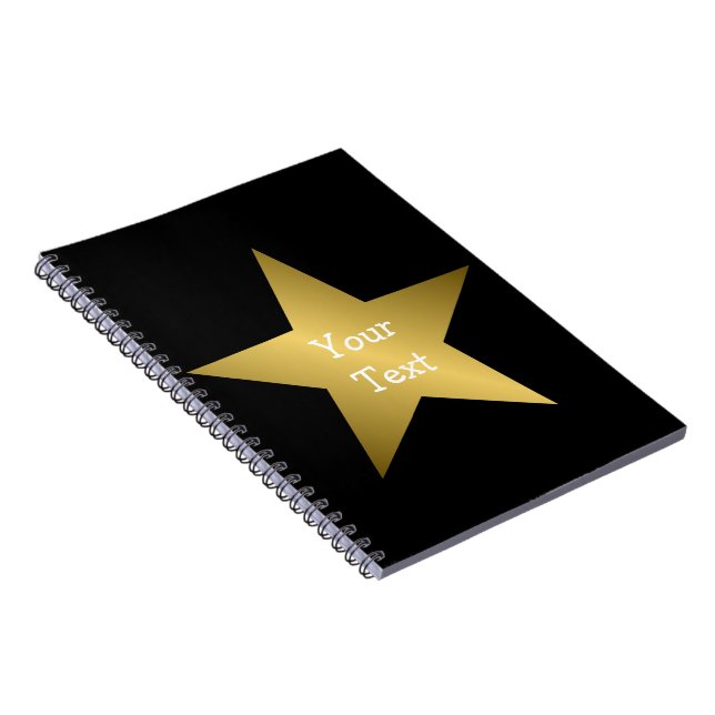 Cuaderno Diseño de estrella de oro (Lado Derecho)
