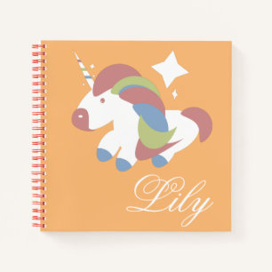 Cuaderno Diseño de explosión de brillo de unicornio lindo b