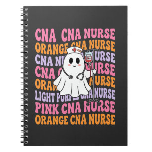 Cuaderno Diseño de fantasma de enfermera CNA de Halloween