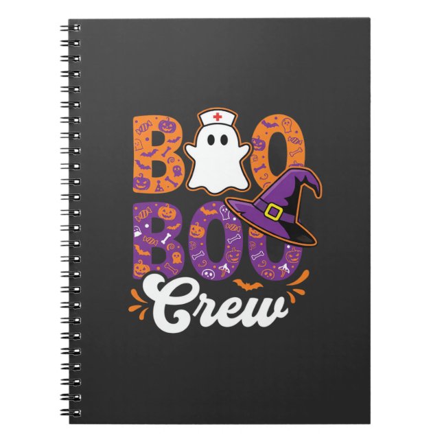 Cuaderno Diseño de fantasma de enfermera de Halloween de Bo (Frente)