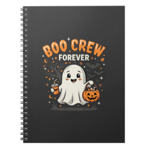 Cuaderno Diseño de fantasma de Halloween Boo Crew Forever_1
