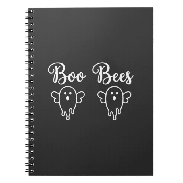 Cuaderno Diseño de fantasma de Halloween de abejas boo (Frente)