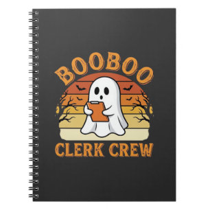 Cuaderno Diseño de fantasma de Halloween de Booboo Clerk Cr