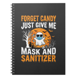 Cuaderno Diseño de fantasma de Halloween de máscara y desin