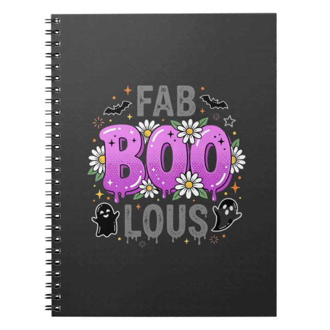 Cuaderno Diseño de fantasma de Halloween Fab Boo Lous_1 (Frente)