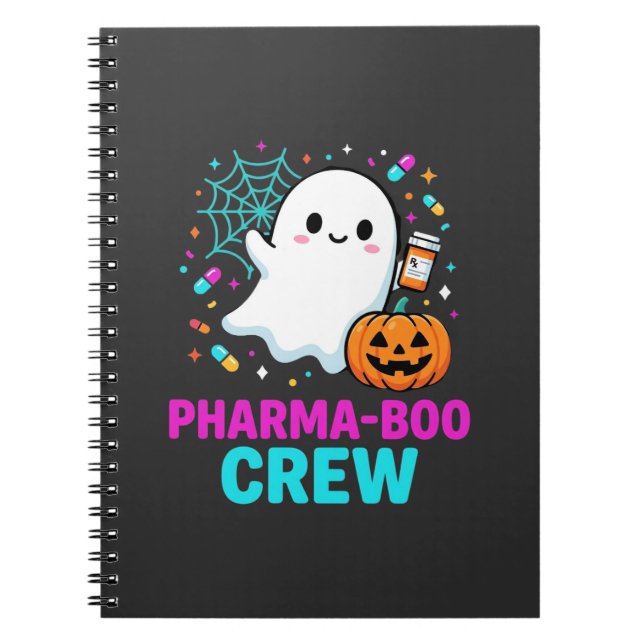 Cuaderno Diseño de fantasma de la tripulación de Pharma-Boo (Frente)