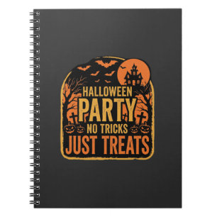 Cuaderno Diseño de fiesta de Halloween sin trucos solo golo
