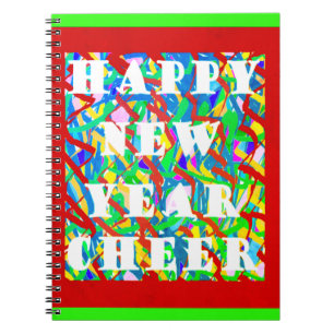 Cuaderno Diseño de fiestas de Año Nuevo feliz