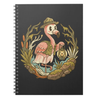 Cuaderno Diseño de flamenco vintage espeluznante del pantan