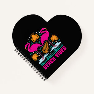 Cuaderno Diseño de flamencos rosados Beach Vibes