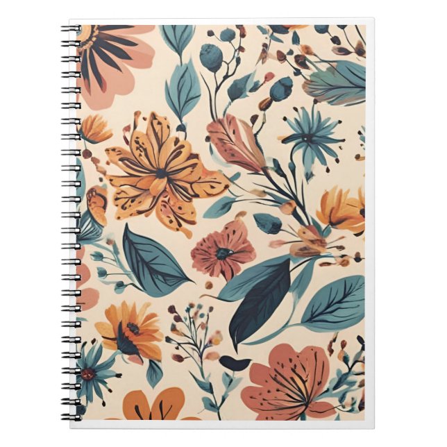 Cuaderno Diseño de Flor Refrigerada para libro (Frente)