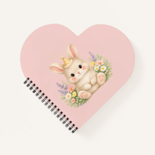 Cuaderno Diseño de Flor Silvestre de Conejo Esponjoso para