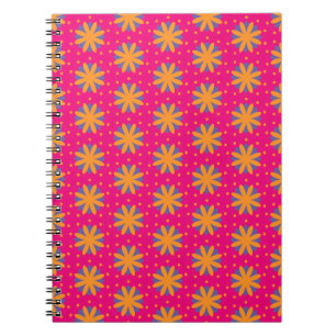 Cuaderno Diseño de flores geométricas coloridas
