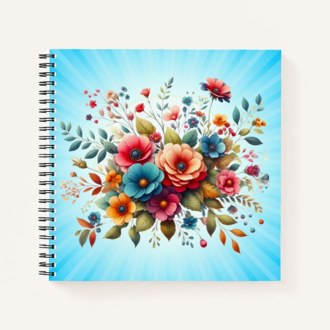 Cuaderno Diseño de flores hermosas-58576 (Anverso)