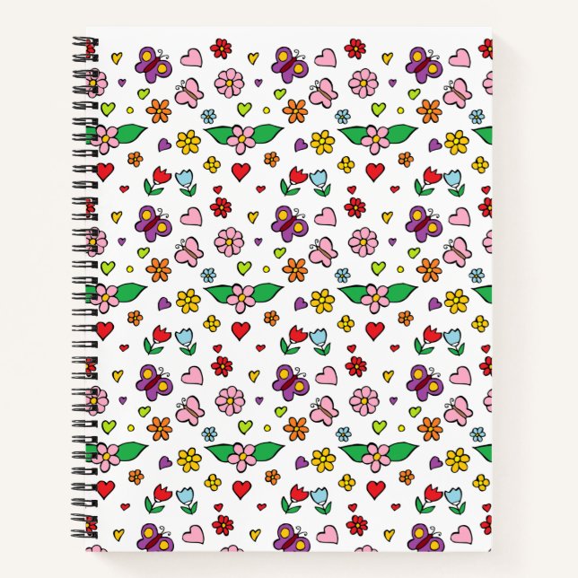 Cuaderno Diseño de flores maravillosas (Anverso)