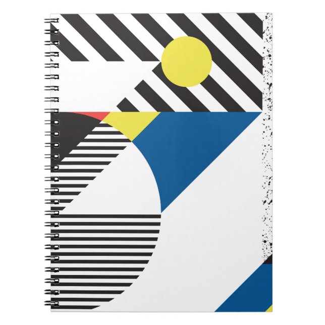 Cuaderno Diseño de fondo de estilo retro moderno (Frente)