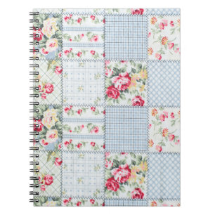Cuaderno Diseño de fondo elegante de tela de rosa