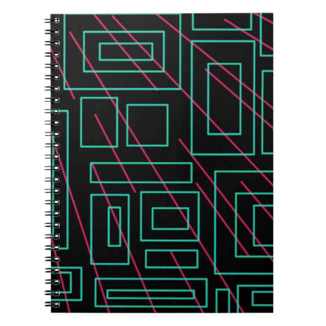Cuaderno diseño de fondo negro (Frente)
