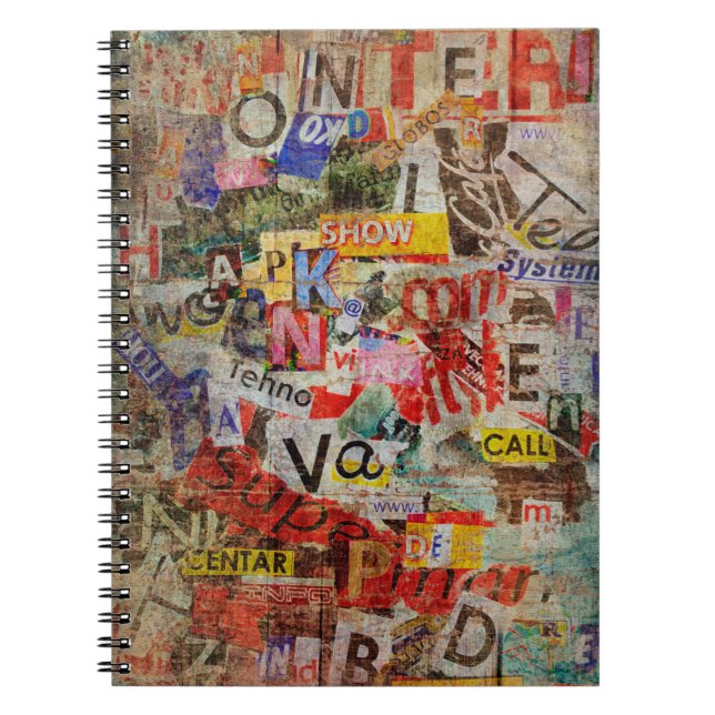 Cuaderno Diseño de fondo texturizado de Grunge con una anti (Frente)