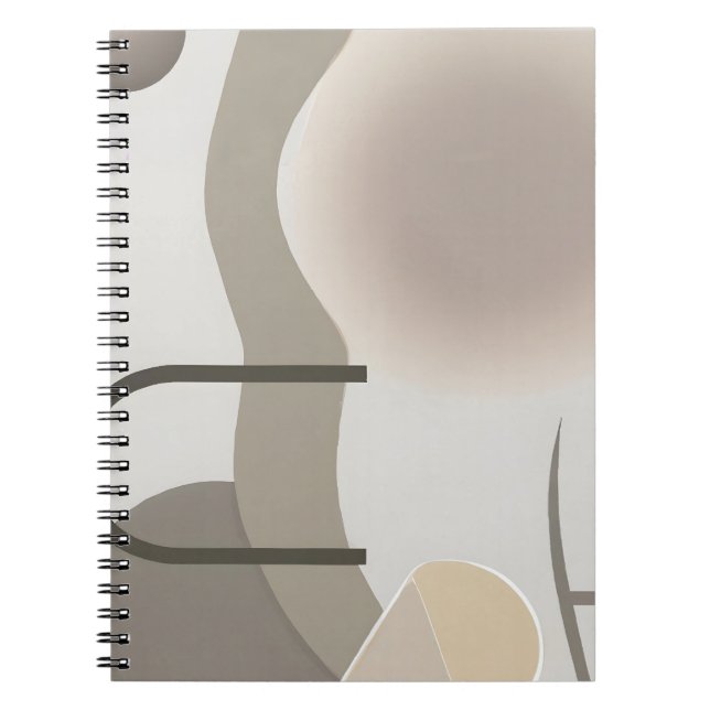 Cuaderno Diseño de forma abstracta Minimalista neutral (Frente)