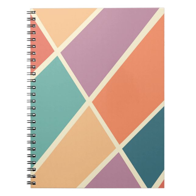 Cuaderno Diseño de formas geométricas abstractas coloridas (Frente)