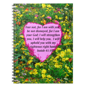 CUADERNO DISEÑO DE FOTOS DE FLORES SALVAJES ISAIAH 41:10