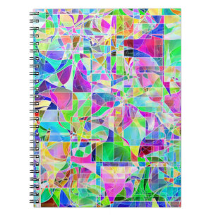 Cuaderno Diseño de fragmentos geométricos abstractos de col