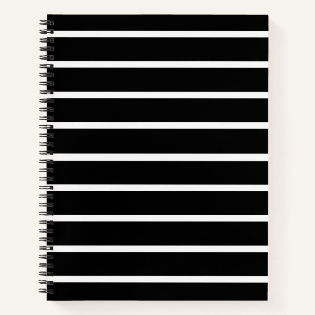 Cuaderno Diseño de franjas en blanco y negro (Anverso)