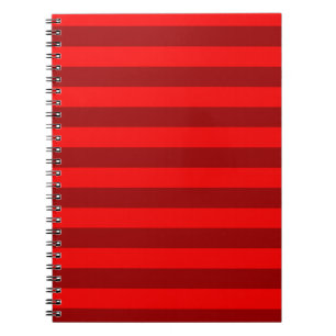 Cuaderno Diseño de franjas rojas y maroon