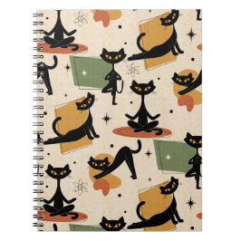 Cuaderno Diseño de gato atómico de mediados de siglo | Gato
