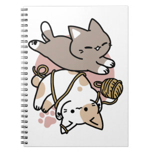 Cuaderno Diseño de gatos lindos y juguetones – Arte diverti